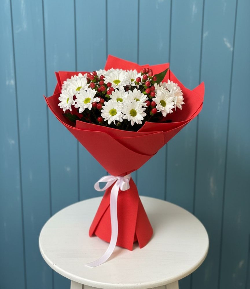 Букет цветов из: Хризантемы в Каргаске