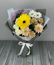Букет цветов из:  Розы, Герберы и Хризантемы #REPLACE_PRED# Каргаске