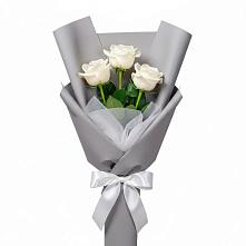 Букет 3 белые розы #REPLACE_PRED# Каргаске