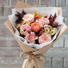 Букет цветов из:  Гвоздики, Хризантемы и Розы в Каргаске