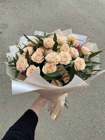Букет Кремовые розы Латте в Каргаске