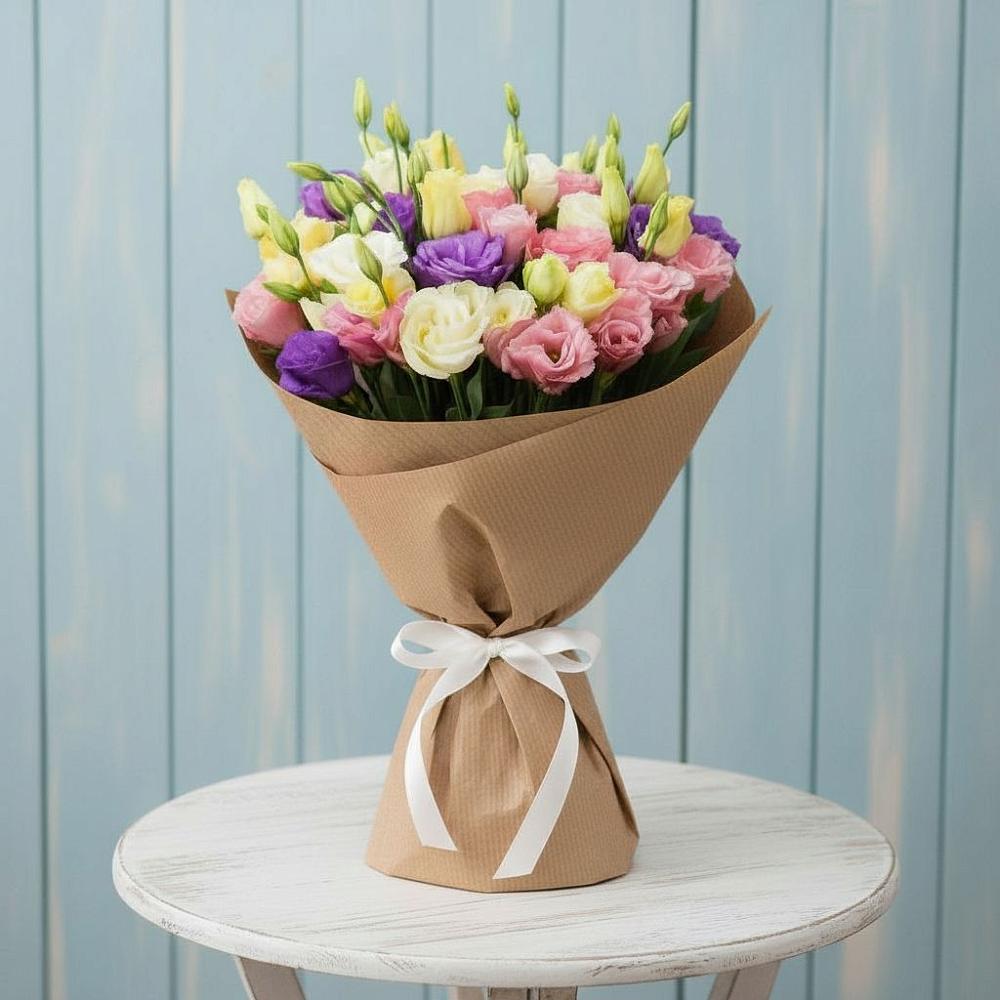 Букет цветов из: Лизиантусы в Каргаске