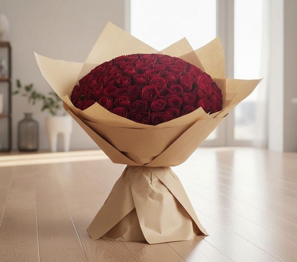 Букет 101 Красная роза в Каргаске