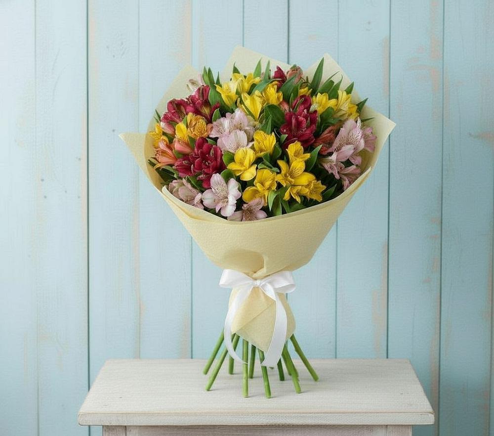 Букет цветов из: Альстромерии в Каргаске