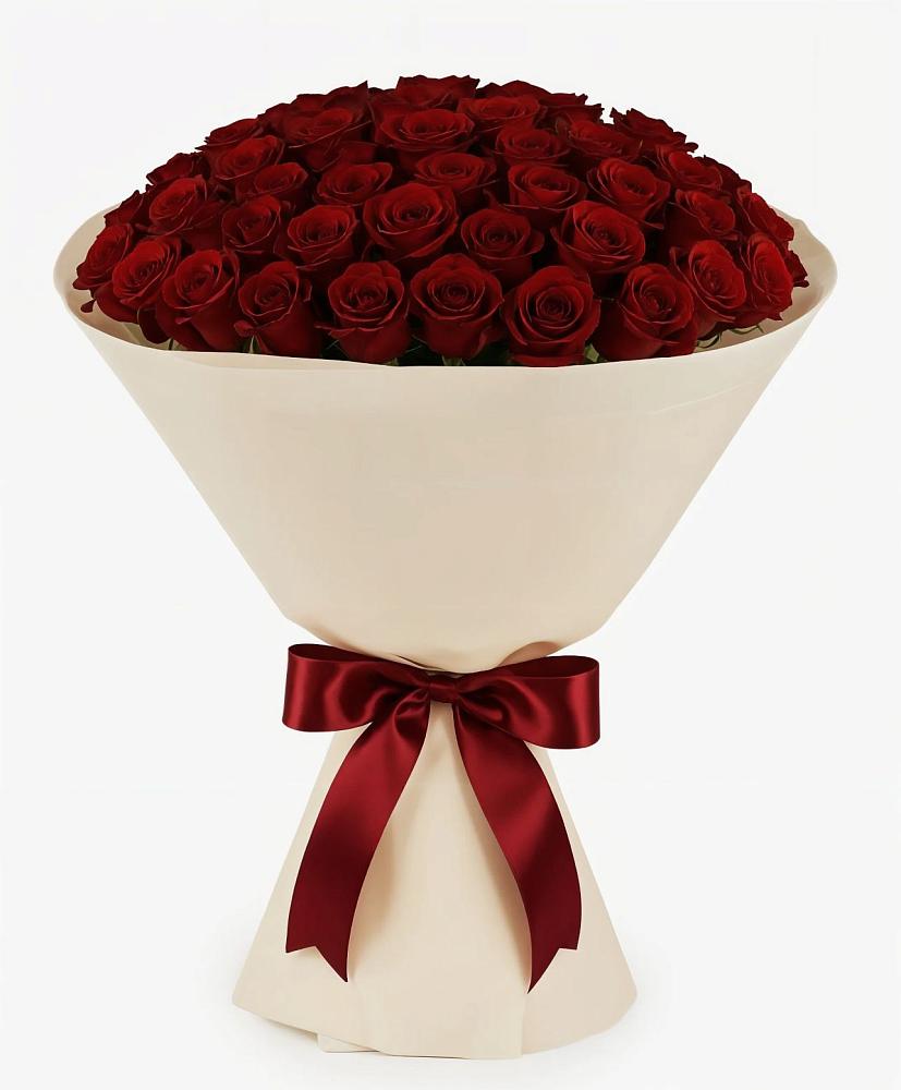 Букет 101 Бордовая роза Блэк Бакарра в Каргаске