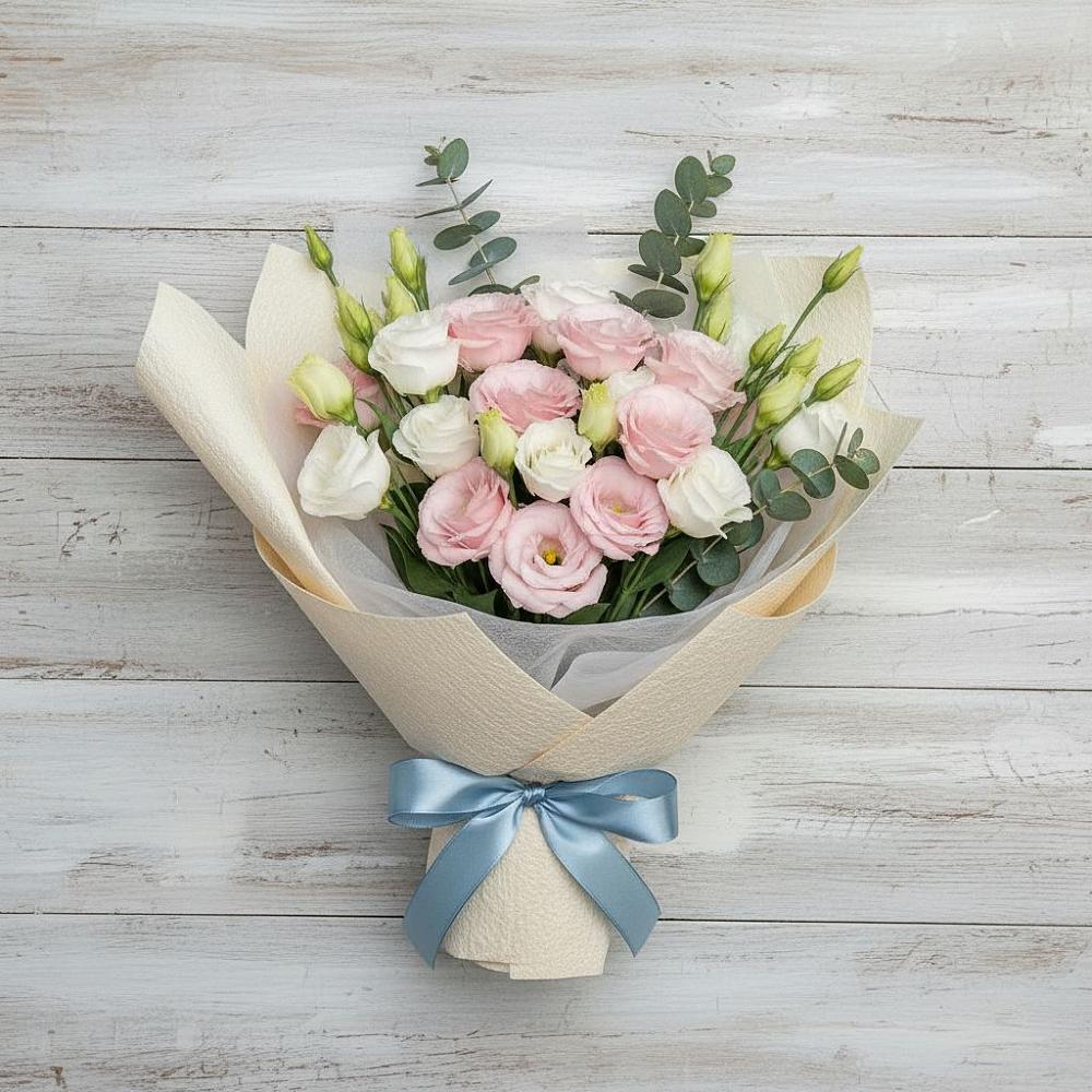 Букет цветов из: Лизиантусы в Каргаске